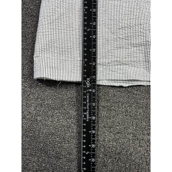 J Crew Seersucker Mini Skirt Womens Size 6 Sailor Button Accent Pocket Cotton - Picture 7 of 7